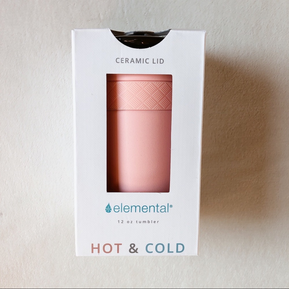 Elemental hot & cold Tumbler 12oz Rose Pink + freebie